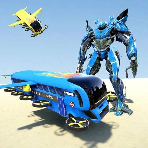 Bus Robot Car Transform War: Police Robot games