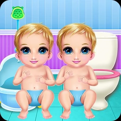 New Born Twins Caring